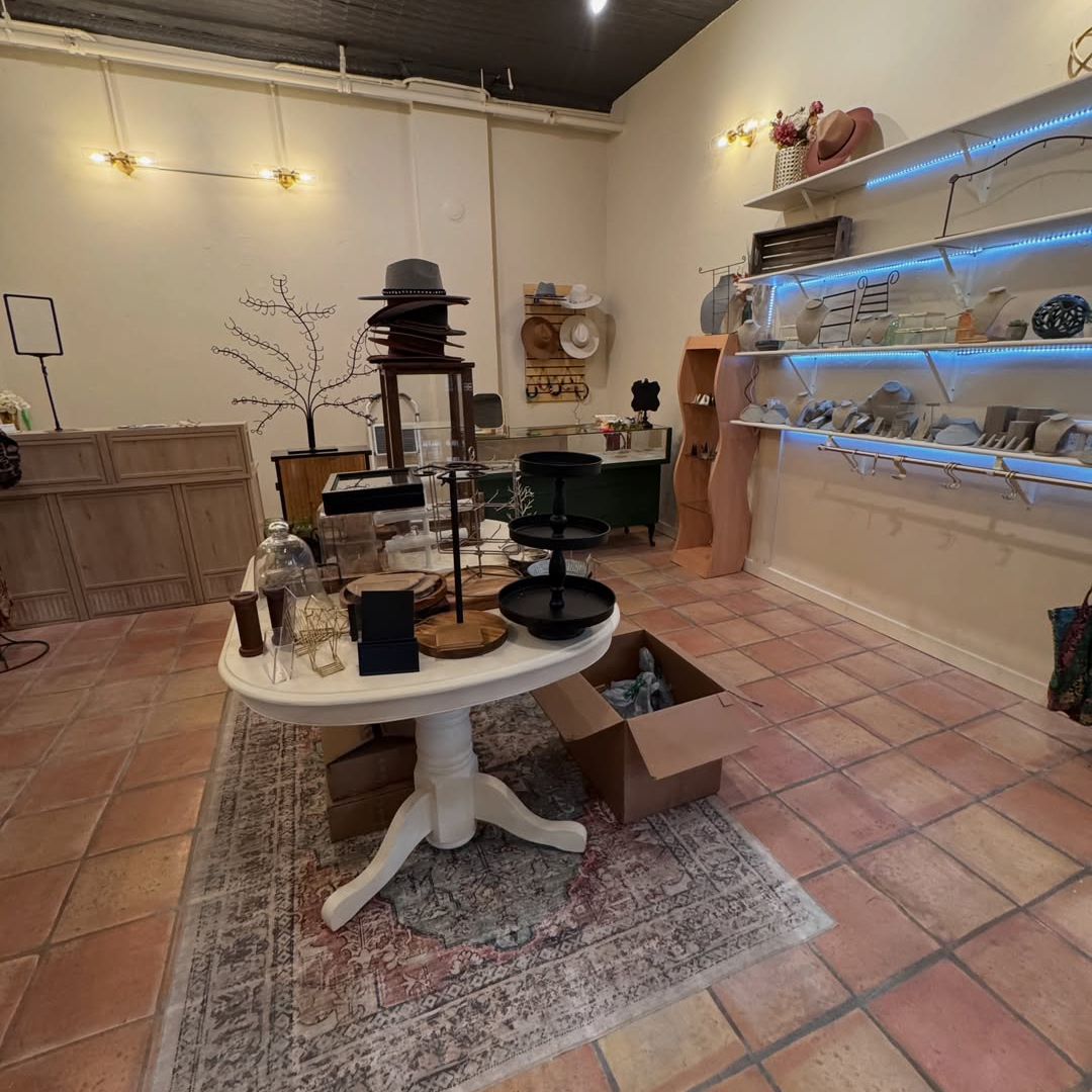 Shop interior with products on display